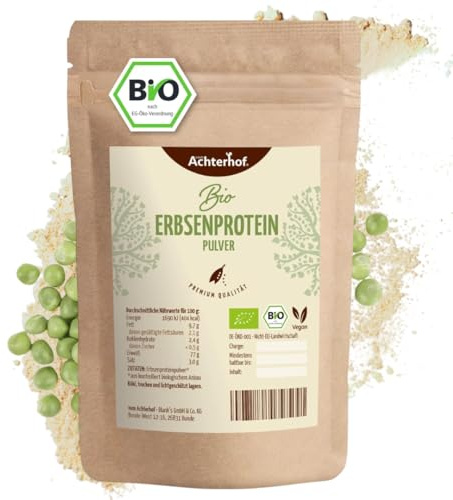 Erbsenprotein Bio | 1 KG | 80% Proteinanteil | Veganes Proteinpulver | direkt vom Achterhof