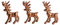Wonder Care Weihnachtsfigur Rentier | Wohnaccessoires für Wohnzimmer| Stehender Weihnachtshirsch | Tischstatue | Miniatur-Rentierfiguren | Kupferfarbene Rentierkollektion (3 Stück)