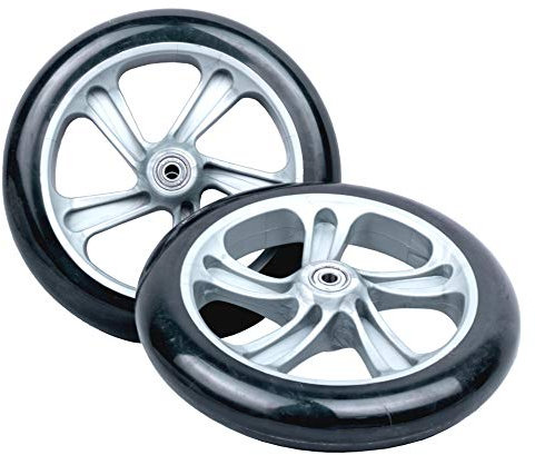 Hepros 200mm PU Cityroller Ersatzräder 2 Stück Radlager Radlager Deutscher Hersteller Qualität wie ABEC9 608RS