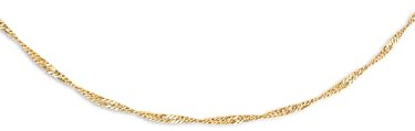 SINGULARU - Collar Mini Twist. Acero con Acabado Baño de Oro de 18 Kt. Cadena de Largo Ajustable 45 cm. Joyas para Mujer