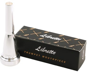 Libretto 3C Bullet Shape Trumpet Mouthpiece, Silver Plated, Compatible with C and B♭ Trumpets, Designed for Advanced Players