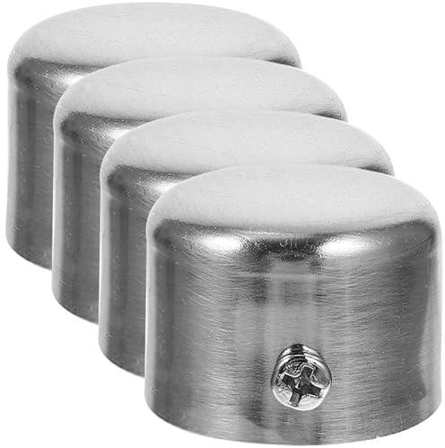 MUCKLILY 4 Piezas Tapones para Barra De Cortina De Aleación Finales Decorativos para Varillas De Cortina Fácil Instalación Sin Herramientas Accesorios para Decoración De Ventanas