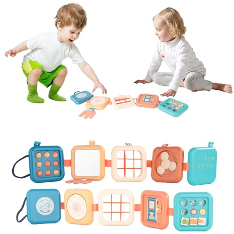EliphonTowne Airplane Travel Toys for Toddlers - Baby Busy Cube, Planes Games Activity, Montessori Toys for 1 Year Old Kids Activities, Educational Early Development