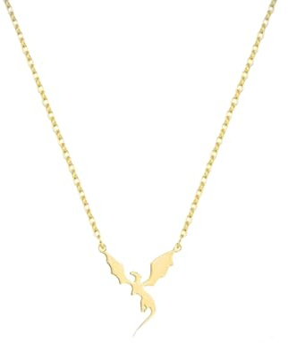 Rainway Collar de Dragón Dorado para Mujer, Cadena de Oro con Colgante de Dragón, Joyas Personalizadas y Modernas, Regalo para Mujeres y Niñas