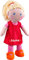 Haba Anziehpuppe individuell Bestickt mit Name, Kleine Puppe ca. 30 cm, Puppe ab 1 Jahr, Puppe mit Stoffkörper und Funktion, Haba Puppe für Mädchen