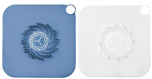 2 Pezzi Filtro di Scarico In Silicone, Antiscivolo Filtro per Capelli Doccia, Acchiappa Capelli per Docce, per Lavello da Cucina Protezioni per Scarichi Domestici Forniture per Bagno