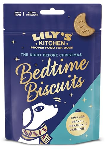 Snack per cani adulti Lily’s Kitchen con ingredienti naturali, Biscotti di Natale della nanna, 80 g