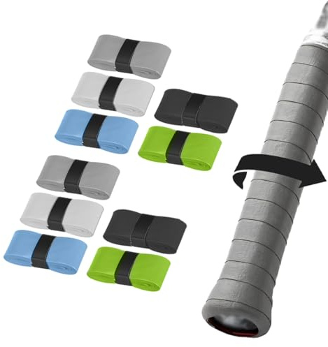 KEQAR Cintas de Agarre de Raqueta, 10 Piezas Overgrip Antideslizante y de Secado Rápido para Tenis, Bádminton, Squash y Padel Grip, Tenis Overgrip (Grip Tenis)