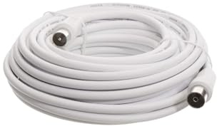 Levitantes RG6U 10m TV Coaxial Cable Male to Male Connectors + Accessories HD Transmission Stable PVC Eco-Friendly