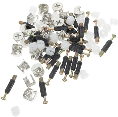 Toddmomy Kit 30 Set Serrature a Camma per Mobili Viti di Fissaggio M6 Accessori Ferramenta per Montaggio Armadi Cassetti e Tavoli Connettori Angolari Robusti per Assemblaggio Stabile