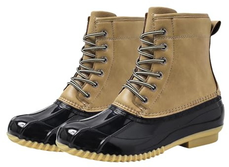EODJXIO Tacchi A Spillo 2026 Scarpe Uomo Invernali Barefoot Donna da Neve Trekking Impermeabile Scarponcini Galosce Bambina (Beige,41)