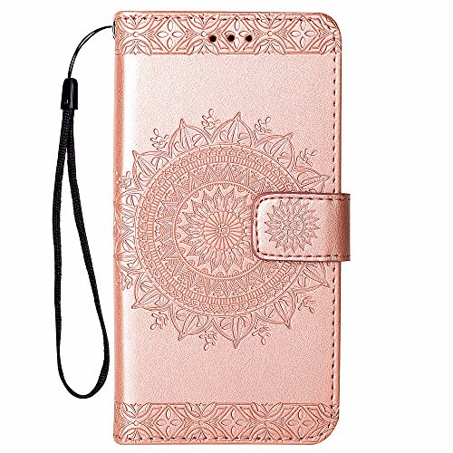 Hancda Hülle für iPhone SE 2022 / iPhone SE 2020 / iPhone 8 / iPhone 7 Handyhülle Klapphülle Tasche Hülle Flip Case Leder Schutzhülle Klappbar Cover Handytasche Geldbörse Magnet Lederhülle,Rose Gold