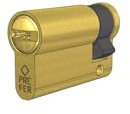 Prefer UE00.6110.200S medio cilindro de perfil europeo 71 mm llave perforada