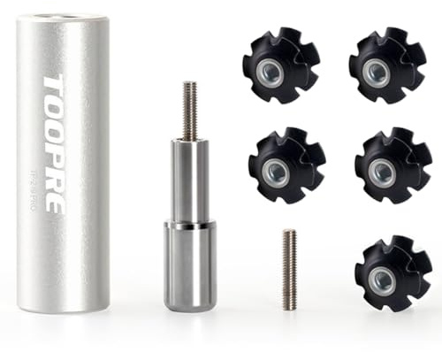 GOLDEAL TOOPRE Bicycle Fork Star Nut Setting Installer with 1 Spare Special Screw and 5 Star Nuts （for 7/8,1,1-1/8）