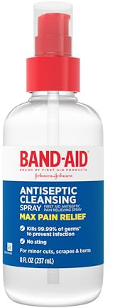Band-Aid Brand Pain Relieving Antiseptic Cleansing Spray, Pramoxine HCl, 8 fl. Oz