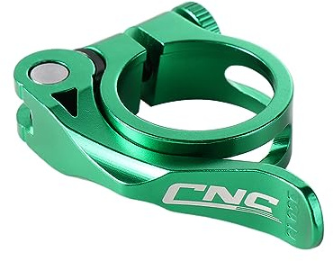 Bicycle Seat Post Clamp,31.8mm Mountain Bike Seatpost Clamps Adjustable Aluminium Alloy Bike Seat Tube Clamp Quick Release(green,31.8mm)