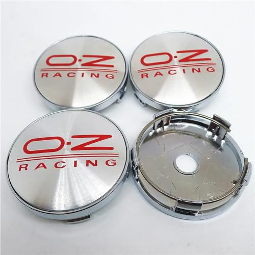 4 Stück 56mm Abzeichen Radnabenkappen Radnaben-Zierkappen für OZ Racing Anti Rost Autoteile dekorative Accessoires Nabendeckel Felgen Kappen,D