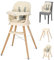 Ezebaby Baby High Chair, High Chairs for Babies and Toddlers with Adjustable Legs, Portable 6-in-1 Convertible to Booster Seat for Dining Table (Cream)