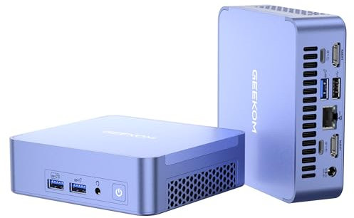 GEEKOM AI Mini PC AX8 Pro, AMD Ryzen R9-8945HS (8C/16T, bis zu 5.2GHz) Mini Destop Computer 32GB DDR5 5600Mhz RAM & 2TB PCIe Gen 4 SSD, Mini PC Windows 11 Pro, AMD Radeon 780M/WiFi 6E/BT5.2/2.5G LAN