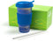 TIANNA VALLEY Travel Coffee Mug Blue, Tasse à café en céramique avec couvercle et paille (15oz/450ml), Tasse de voyage fantaisie fabriquée à la main, gobelet avec couvercle allant au micro-ondes