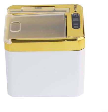 Porte-cure-dents électrique avec capteur automatique, alimenté par USB, boîte de rangement sans contact pour 250 médiators, matériau ABS, noir/gris/doré (doré)