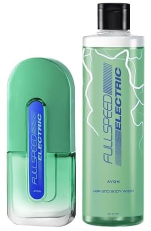 Full Speed Electric for men set comprises of Eau de Toilette 75ml and Hair & Body Wash 250ml - NOT GIFT BOXED by Avon
