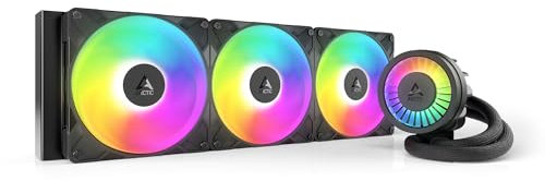 ARCTIC Liquid Freezer III Pro 420 A-RGB - Wasserkühlung PC, AIO CPU Wasserkühler, 3x140 mm, 38 mm Radiator, PWM-Pumpe, VRM-Lüfter, AMD AM5/AM4, Intel LGA1851/1700 Contact Frame - Schwarz