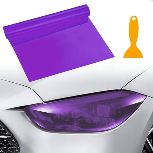 Tönungsfolie Auto, Scheibentönungsfolie Auto, Änderung der Farbe der Autolichter, Tönungsfolie Scheinwerfer Nebelscheinwerfer 30 X 120 CM (Violett)