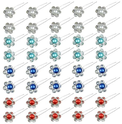 40 Pcs Épingles à Cheveux de Mariage, Perle Bandeau de Mariage Bijoux de Cheveux de Marié, Pince à Cheveux de Mariée Bijoux à Cheveux pour Femmes Mariée Demoiselle d'honneur Filles