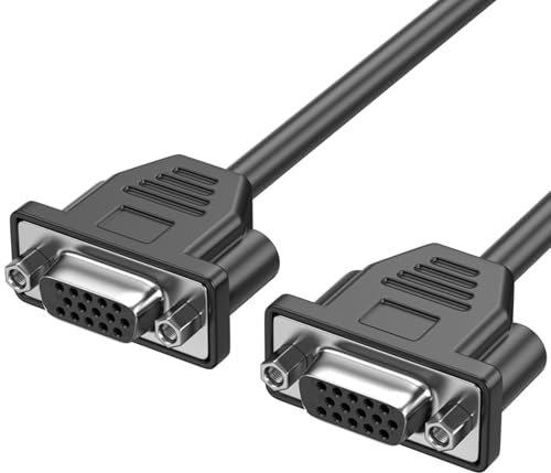 sodeber Durevolezza Cavo Prolunga Vga Femmina a 15 Pin Da 30 Cm, Plug and Play Per Un Trasferimento Video Senza Interruzioni Ai Monitor