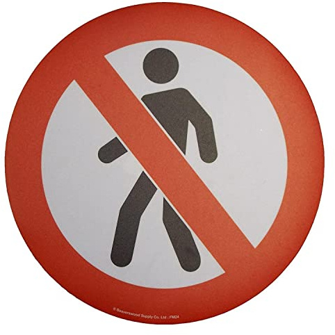 Floor Marker 430mm dia. No Pedestrians