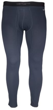 Carhartt Men's Force Midweight Waffle Base Layer Pant, Navy, Large