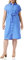 ONLY Damen Blusenkleid mit Bindegürtel | Lockeres Midi Kurzarm Tunika Dress | Knopfleiste ONLHANNOVER, Farben:Blau, Größe:40