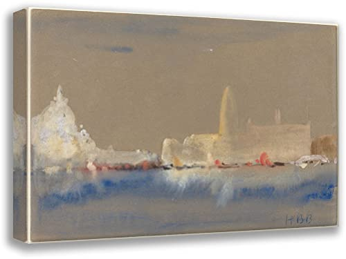 ArtDirect Hercules Brabazon Brabazon 24x18 Gallery Wrapped Canvas Museum Art Print Titled: The Health and the Palazzo Ducale from the Basin of San Marco