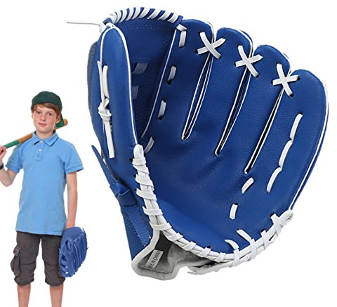 Bexdug Beisbol - Lanzador bateo Cuero PU Gruesos | Guante atrapamanos Acolchado Suministros Deportivos para Adolescentes Niños Adultos Profesionales