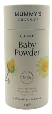 Organic Baby Powder- Talc Free Powder, Chamomile Flowers, Calming, Gentle and Natural for Babys Skin, 85g