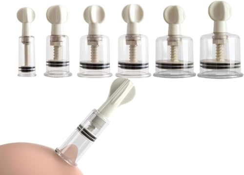 Vielretude Nippel Sucker Pump Vakuum Nippelsauger Transparent Vagina Klitoris Kugeln Brustpumpe Sex Spielzeug Brust Klitoris Stimulation 2Stück(3.8cm)