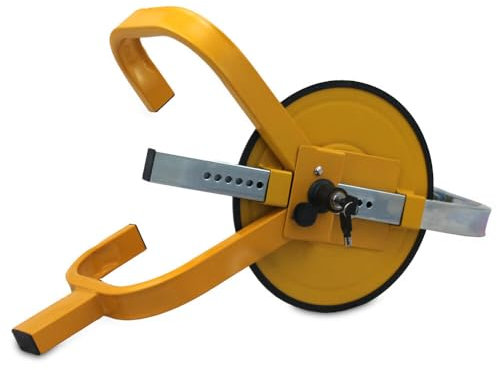 BITUXX Rad Kralle Klaue Parkkralle Wegfahrsperre mit Teller Radmutternschutz Anti - Diebstahl Sicherung PKW Auto Wohnmobil Anhänger