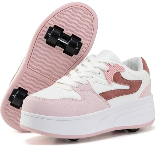 ANEFUN Rullskridskor för barn, pojkar, flickor, sneakers med avtagbara hjul, sportsko