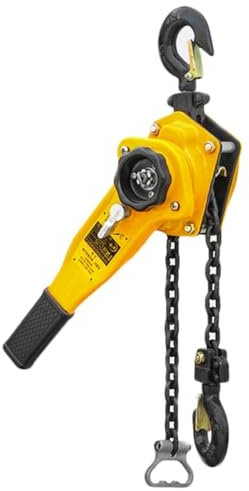 ERSINIAN Manual Lift Bar Chain Hoist with 10ft Chain, Steel Ratchet Chain Hoist with 2 Heavy Duty Hooks for Warehouse Garage (Size : 2T)