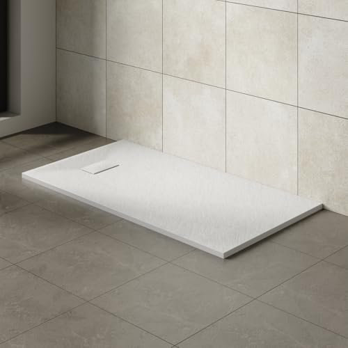 Aquariss 1400x800mm SMC Anti Slip Shower Base Tray Rectangular for Shower Enclosure White