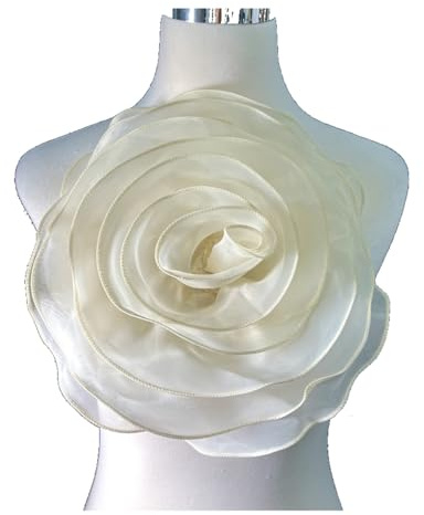 AMateschitz Konstgjorda blommor tyg blommor brosch nål kläder tillbehör simulering blomma bröllop pyssel blommor handledsblomma för fest alla hjärtans dag gör-det-själv dekoration champagne 26 cm