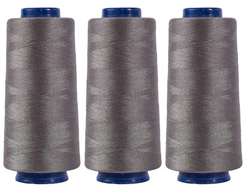 Cônes de fil de surjeteuse de 2744 m chacune, bobines de fil en polyester 40S/2 pour surjeteuse, matelassage, merrow, pièces, broderie à la main