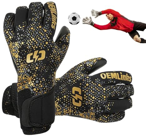 Genérico Guantes De Portero De Fútbol | Antideslizantes, Gruesos, Elásticos Y Cómodos,Protección Digital En Guantes De Portero - para Niños Niñas Adolescentes Y Adultos