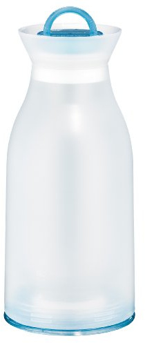 Alfi Cool Bottle, Translucent Clear with Blue Accents, 25-Ounce Carafe