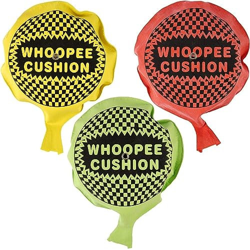 Henbrandt Selbst Aufblasendes Furzkissen x1, Gummi/Kunststoff, Hammock-Pillow, Whoopee Cushion, Furzkissen, 15cm, Modern, Multicolor, Glatt, Streich, Indoor, Extra Weich