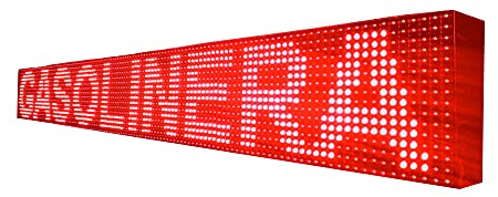 PANTALLA LED PROGRAMABLE LETRERO LED PROGRAMABLE CARTEL LED PROGRAMABLE ROTULO LED PROGRAMABLE (128 * 16 cm, ROJO) PROGRAMMABLE LED SIGN PROGRAMMABLE LED DISPLAY