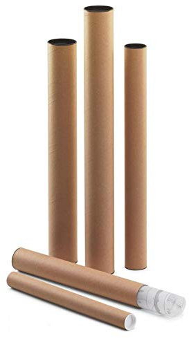 Tubo Portaplanos de Cartón y Tapa de Plástico | 110cm Ø 80mm