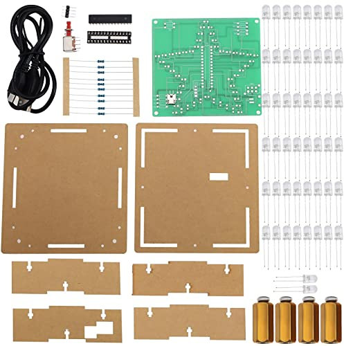 VGOL Star-shaped DIY Electronic Soldering Kit Project LED Soldering Practice Set Circuit PCB Boards with Case & USB Cable for Welding Beginners