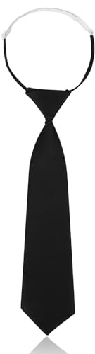 KALIONE Ties for Women 13 Pre Tied Adjustable Necktie for Girls/Boys Black Tie for Women Skinny Necktie for School Uniforms JK/JC Cosplay Graduation Business Wedding